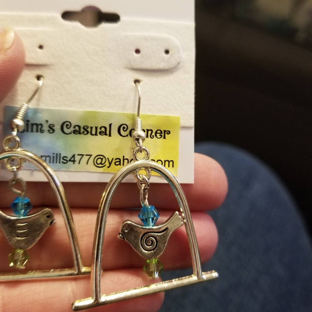 Bird earrings pierced
